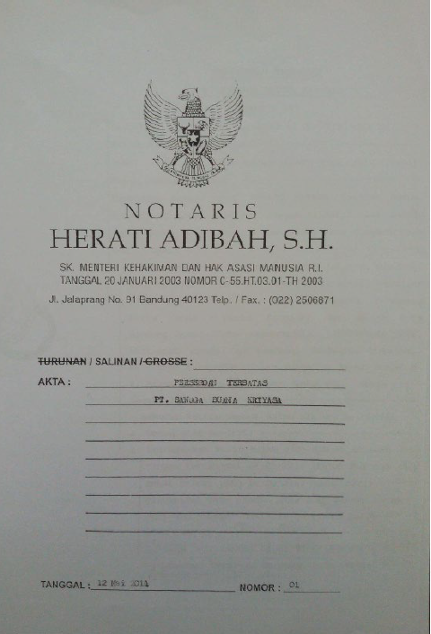 Akta Pendirian 1